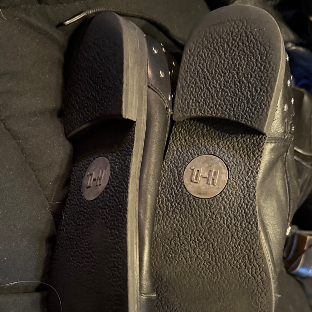 Harley-Davidson Black Studded Combat Boots - Picture 4 of 4